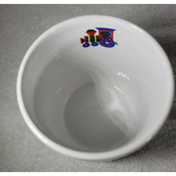 Christmas Santa Train Coffee Mugs Breckenridge Holidays Set of Two Collectible - Picture 4 of 12